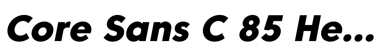 Core Sans C 85 Heavy Italic